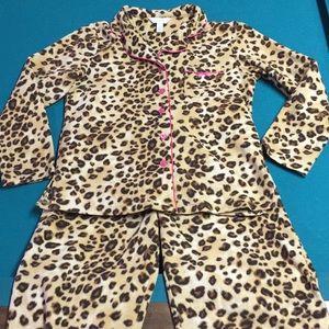Fleece Leopard Pajamas
